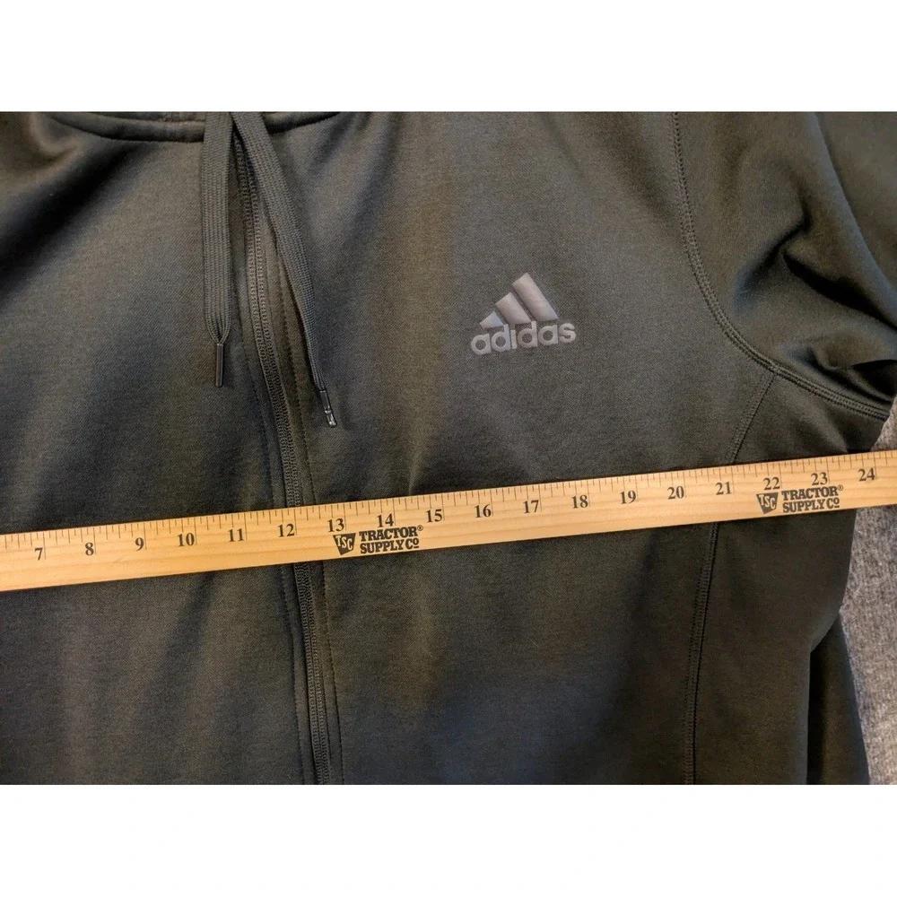Adidas Hoodie 2XL Black Climawarm Full Zip Jacket Athletic Mens Fall Ready